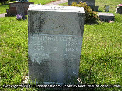 Sarah Alice Whitaker grave
